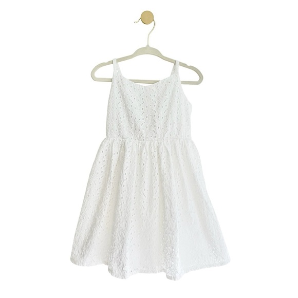 Gymboree Elegant Kids White Eyelet Spaghetti Strap Dress - Girls 3T - Picture 1 of 5